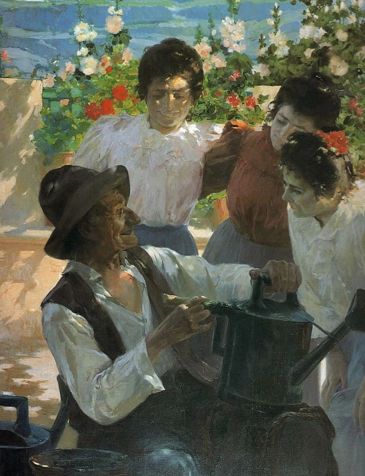 1866-Fernando Cabrera Cantó - Scena nel giardino